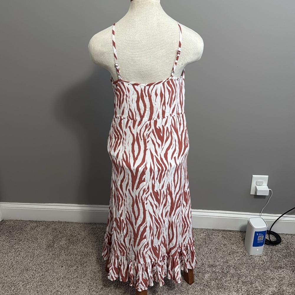 Rails - Frida Midi Dress In Rust Zebra - Size Med… - image 7